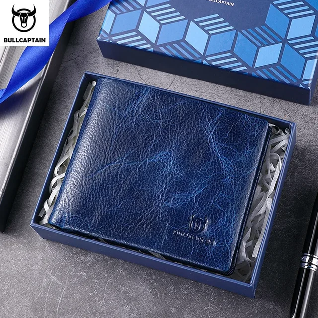 Мужской лазурный кошелек